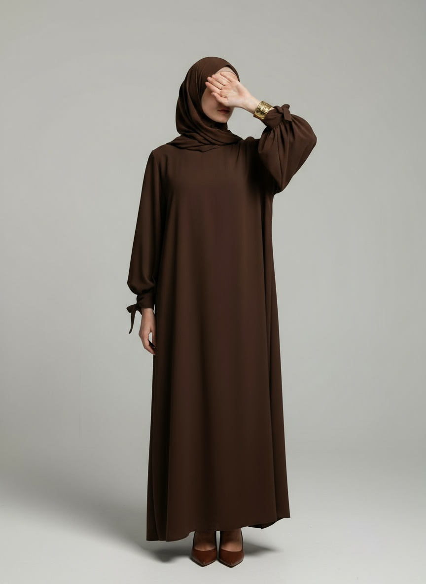 ABAYA MANCHES NOUEES