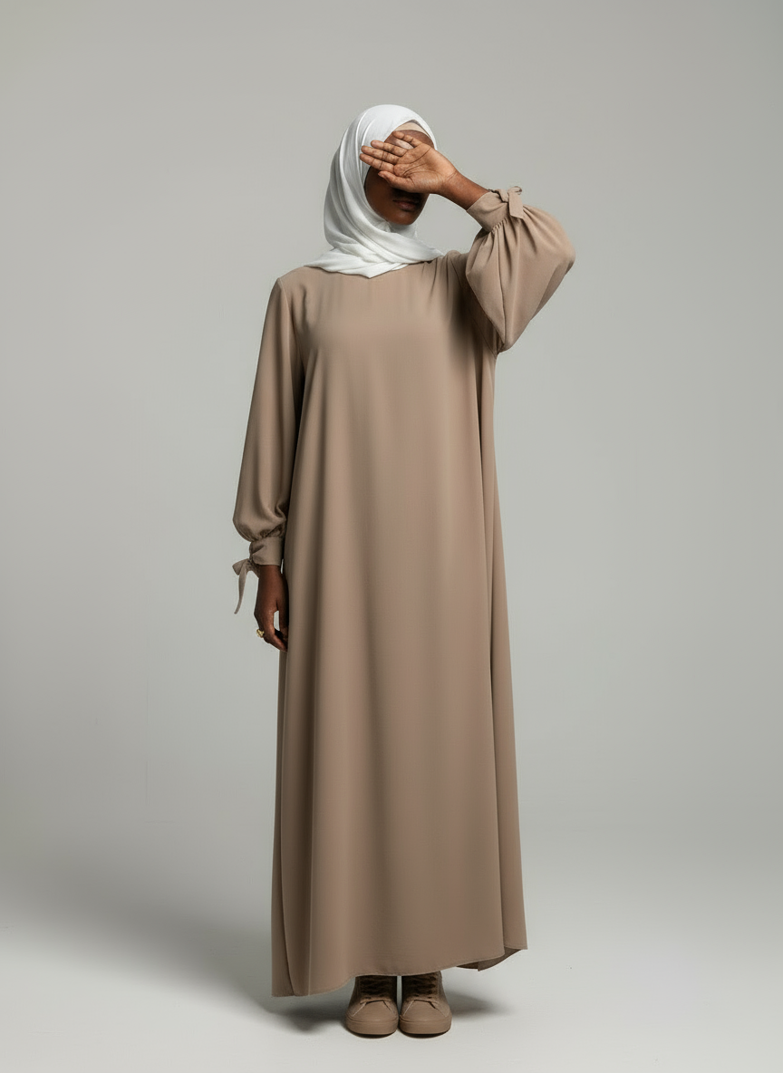 ABAYA MANCHES NOUEES