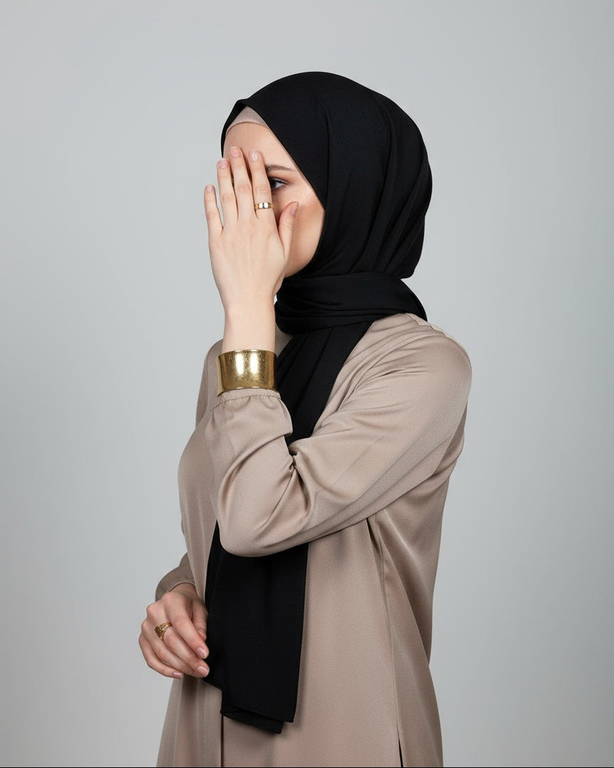 hijab modeste khimar modest fashion femme musulmane opaque noir